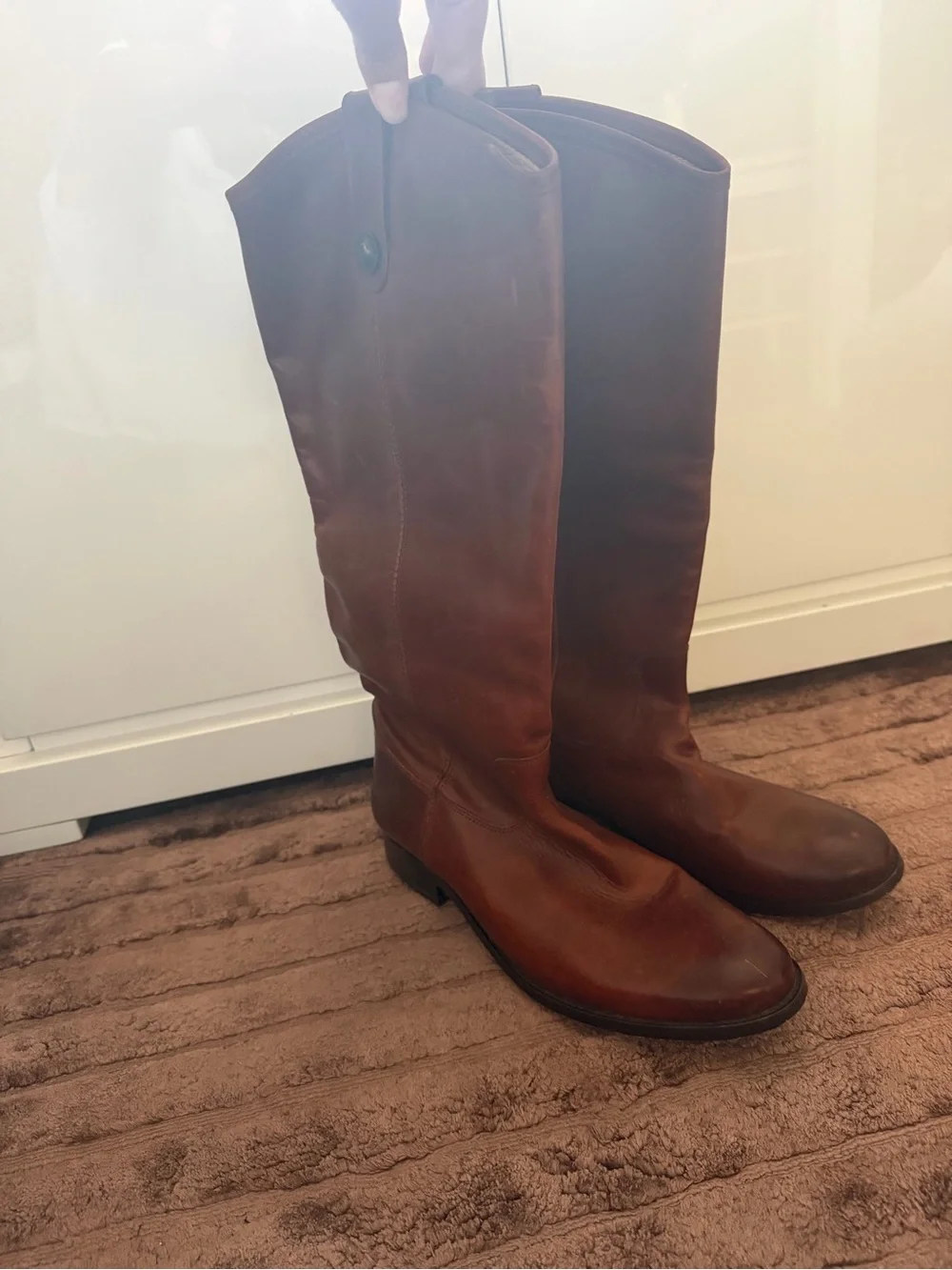 Frye Melissa Button Boots - Brown